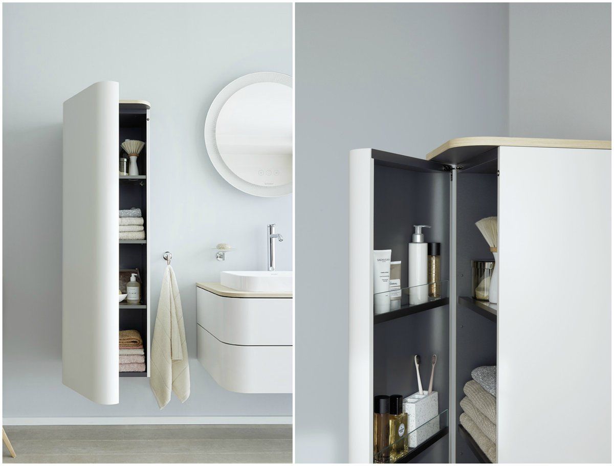 Шкаф-пенал подвесной Duravit Happy D.2 Plus HP1261L3939 Скандинавский белый