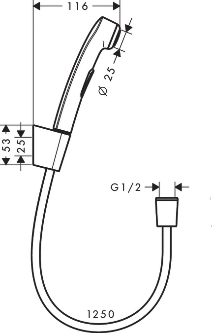 Гигиенический душ Hansgrohe 32129000 Хром