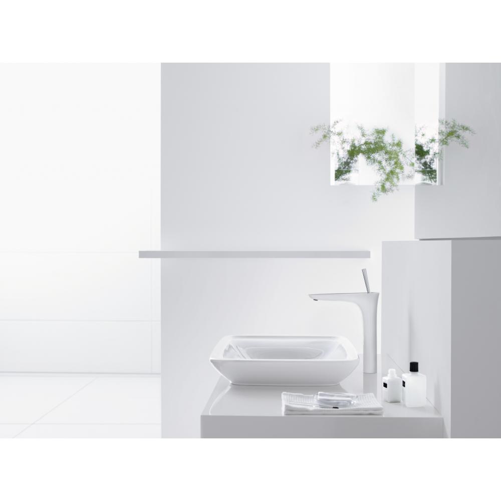 Смеситель для раковины высокий Hansgrohe PuraVida 15072400 белый/хром