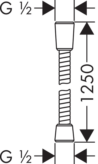 Металлический душевой шланг HANSGROHE Sensoflex 28132000 1250 мм, цвет Хром