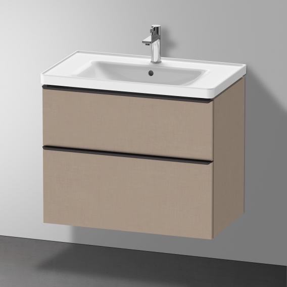 Тумба подвесная под раковину DURAVIT D-Neo DE435507575 784 мм х 452 мм, с выдвижным ящиком и выдвижным отделением, лён