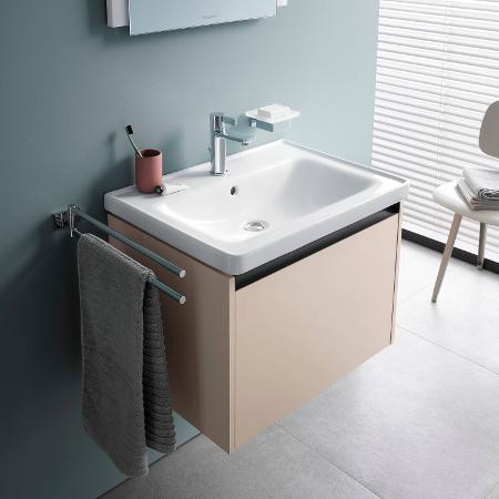 Тумба подвесная под раковину DURAVIT KETHO.2 K25077007070000 460 мм х 784 мм х 440 мм, 1 выдвижной ящик, бетонно-серый матовый