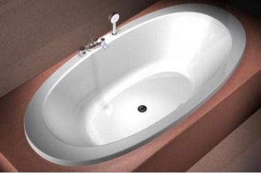 Встраиваемая акриловая  ванна  Laufen  Alessi One  2.4397.0.000.000.1, 2030 x1020х575 мм, без панели,  каркас с ножками, белая