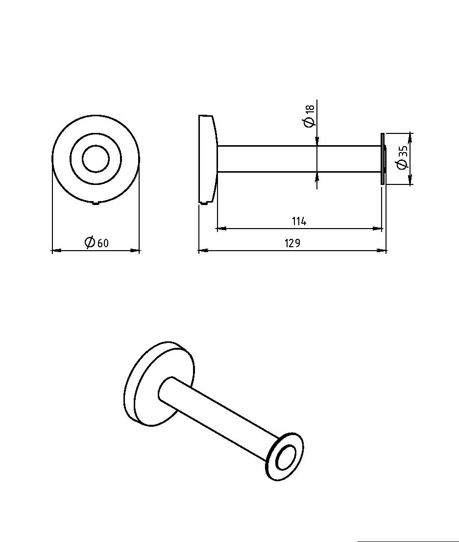 РАСПРОДАЖА Держатель для туалетной бумаги прямой Novaservis  Metalia 1 6142.0 хром