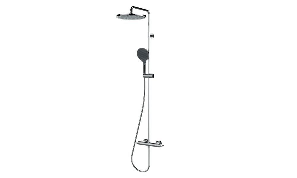Душевая колонна BOSSINI Apice L10505.030 с термостатом, верхним душем, ручным душем, держателем и шлангом, хром