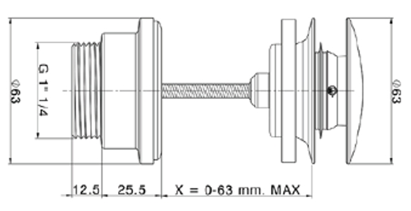 Донный клапан для раковины CISAL Xion ZA001800D1 "click-clack", цвет Нержавеющая сталь
