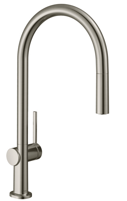 Кухонный смеситель однорычажный с выдвижным изливом Hansgrohe Talis M54 72802800 под сталь