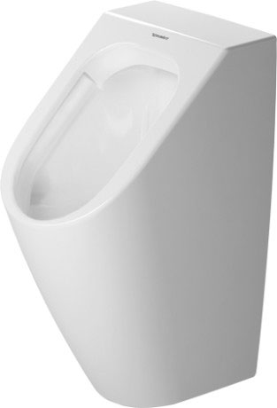 Писсуар подвесной Duravit ME by Starck 2809302007 с "мушкой", с креплением, без смывного края Rimless, с покрытием HygieneGlaze, белый