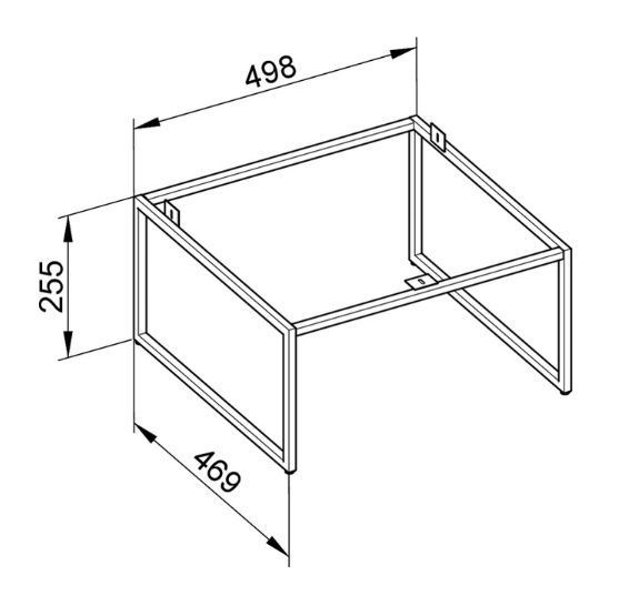 Напольные ножки Keuco Plan 32998 140001 лак трюфель матовый