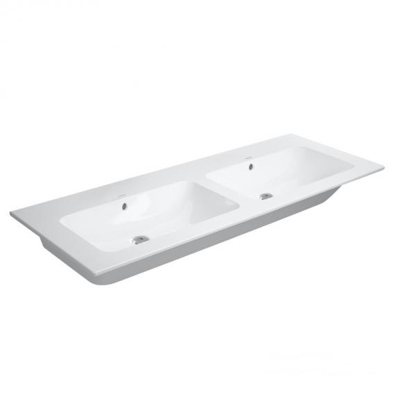 Раковина двойная Duravit Me by Starck 2336130060 без отверстий под смеситель, с переливом, белая