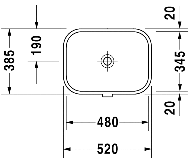 Раковина встраиваемая снизу Duravit Happy D.2  0457480000 48х34см