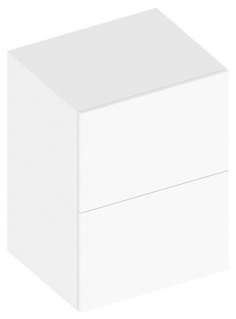Боковая тумба Keuco Edition 90 39035 210000 600 x800x485 мм 2 ящика корпус и фасад глянцевый лак белый