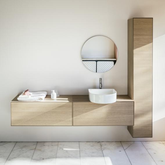 Тумба подвесная  по раковину  Laufen  Boutique  4.0901.3.150.250.1  90см, вырез в центре,  1 ящик, шпон светлый дуб 	