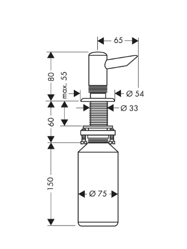 Диспенсер для моющего средства HANSGROHE 40418000 цвет Хром