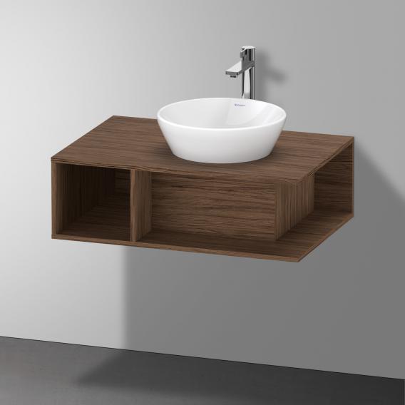 DURAVIT (D-Neo) Тумба подвесная 800 x 550 мм, с консолью, с открытой полкой слева, орех темный