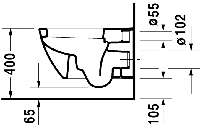 Подвесной унитаз Duravit Happy D.2 2221090000 54 см белый