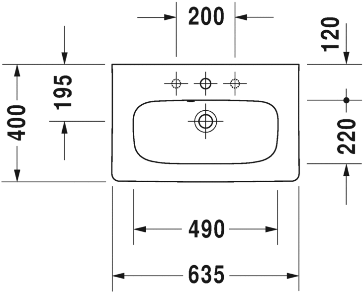 Раковина подвесная Duravit DuraStyle 2337630000 с одним отверстием под смеситель, с переливом, белая 