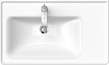 Раковина встраиваемая ассиметричная Duravit D-Neo 2369800000 800 мм х 480 мм, с переливом, с отверстием под смеситель, белая