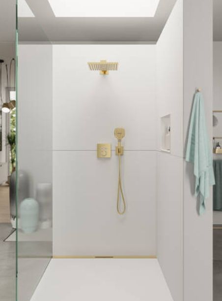 Верхний душ квадратный с настенным держателем HANSGROHE Raindance E 26238700 300, 1jet, цвет Белый матовый