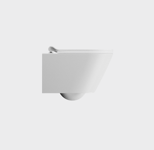 Унитаз подвесной GSI KUBE X 9412FR509 500 мм х 360 мм, c Genius Flush, с крепежом, цвет Белый матовый