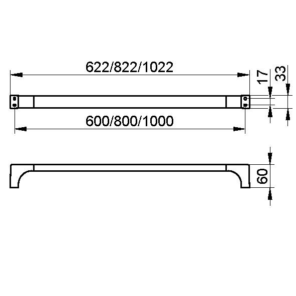 Полотенцедержатель Keuco Edition 11 11101 010600 хром 60 см