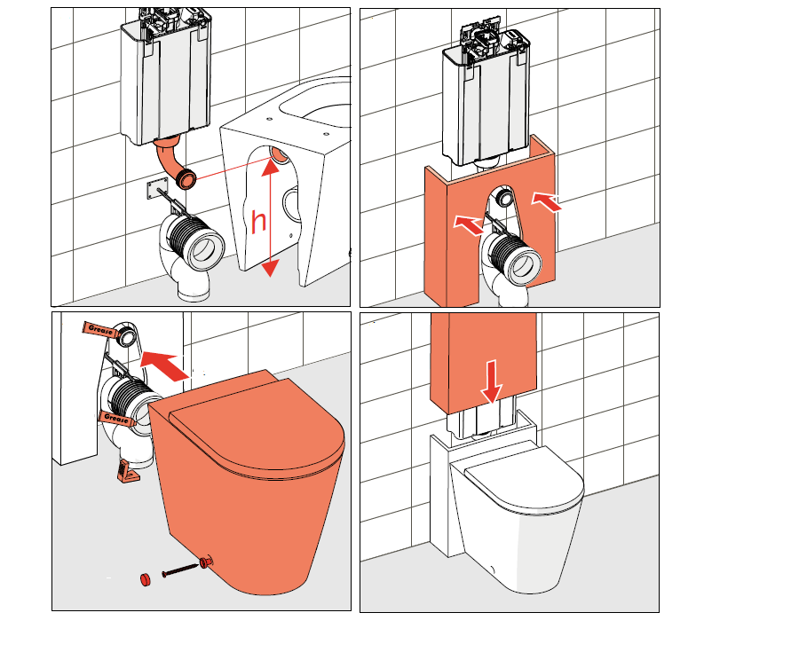 Напольный бачок для пристенных унитазов  Laufen Universal   8.2966.0.000.882.1 из двух частей, подвод воды верхний боковой (слева/справа), белый глянцевый.	