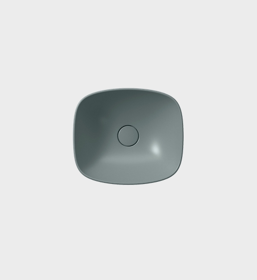 Раковина-чаша накладная GSI NUBES 978504 400 мм х 350 мм, без отверстия под смеситель, без перелива, цвет Agave Matte