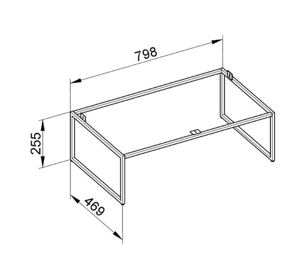 Напольные ножки Keuco Plan 32998 110003 лак антрацит матовый