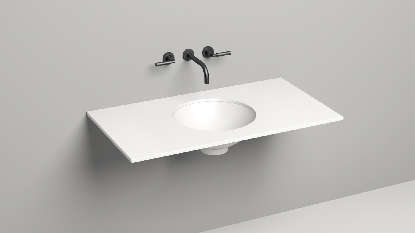 Столешница прямоугольная SALINI COSTA 200122M 1000х500х15мм, S-Stone, цвет Белый матовый