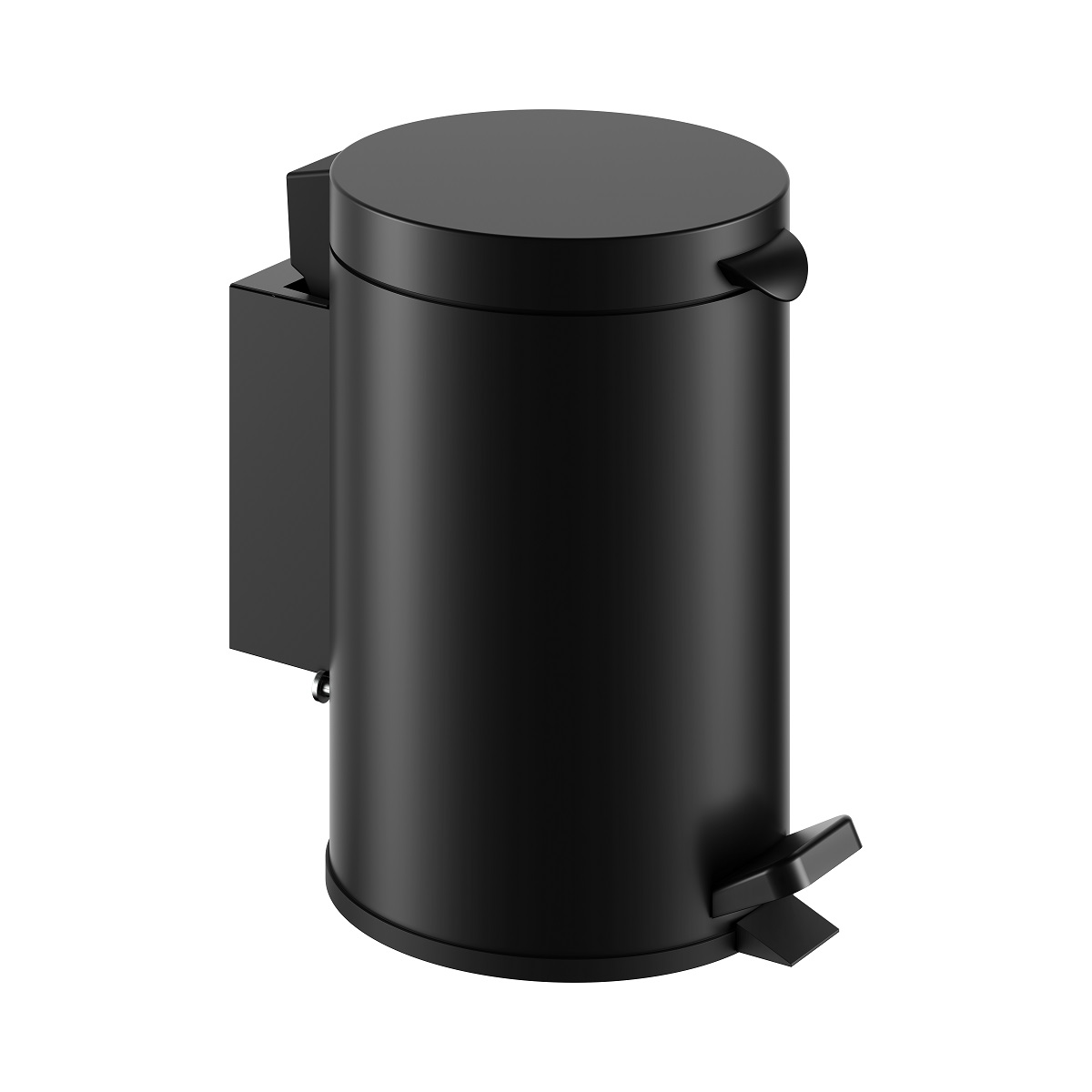 Ведро для мусора настенное с крышкой 3л KEUCO PLAN 14977 370000 Чёрный матовый