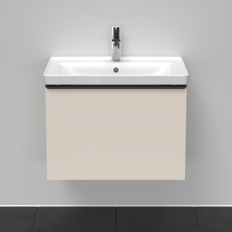 Тумба подвесная под раковину DURAVIT D-Neo DE425409191 634 мм х 452 мм, с одним выдвижным ящиком, серо-коричневый матовый