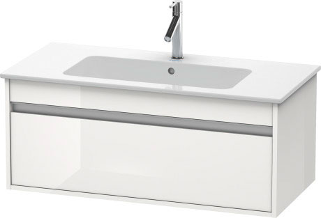 Тумба подвесная под раковину Duravit Ketho KT642002222 с выдвижным ящиком, белая глянцевая
