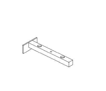 Кронштейн - держатель для столешницы BMT IKON 801 602 001 02 S  400х30х30мм