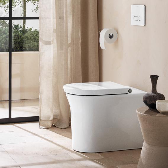 Унитаз напольный приставной Duravit White Tulip 2001090000 370 мм х 580 мм, с вертикальным смывом,  с HygieneFlush, без смывного края, с креплением, белый