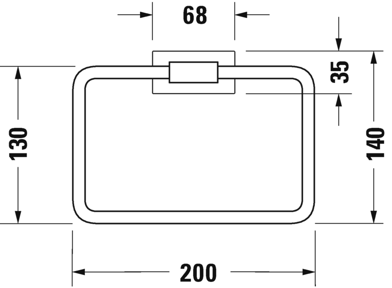 Кольцо для полотенца Duravit Karree 0099611000  хром