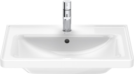 Раковина встраиваемая Duravit D-Neo 2367650000 650 мм х 480 мм, с переливом, с отверстием под смеситель, белая
