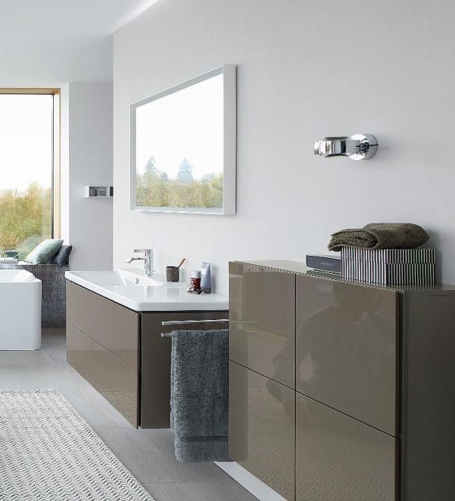 Тумба подвесная с раковиной Duravit L-Cube LC6929O8989 фланелево-серый глянцевый