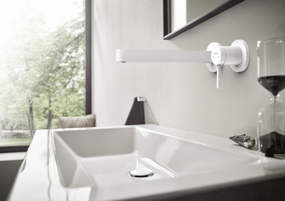 Смеситель для раковины однорычажный HANSGROHE Finoris 76050700 скрытого монтажа, белый матовый