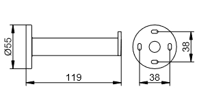 Держатель запасного рулона туалетной бумаги KEUCO Plan 14963 370000 Чёрный матовый