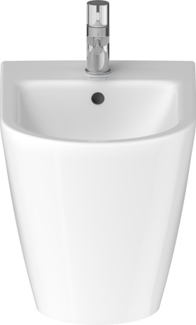 Напольное биде Duravit D-Neo 370 мм х 580 мм, c отверстием под смеситель, с переливом, с креплением, белое