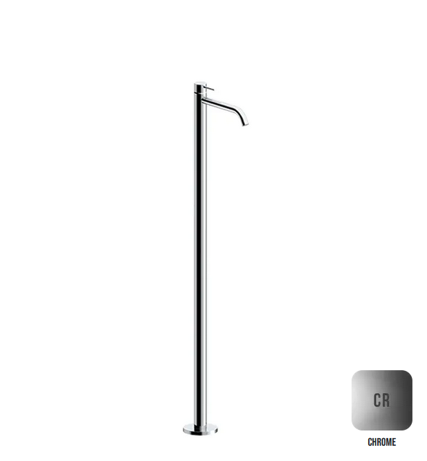 Однорычажный напольный смеситель для раковины ALMAR WASH BASIN E214007.CR излив 222 мм, цвет Хром
