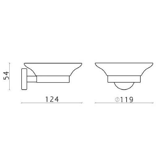 Мыльница подвесная с держателем CISAL Xion XI090601D1 цвет Нержавеющая сталь/Белый матовый