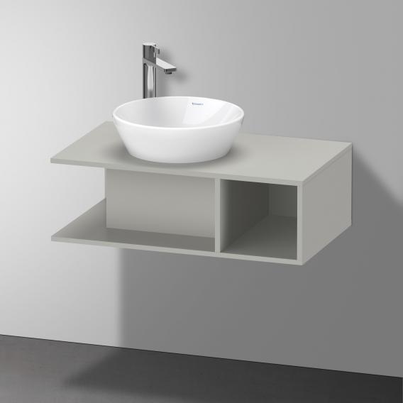 Тумба подвесная под раковину DURAVIT D-Neo DE491800707 800 мм х 480 мм, с консолью, с открытой полкой справа, бетонно-серый матовый