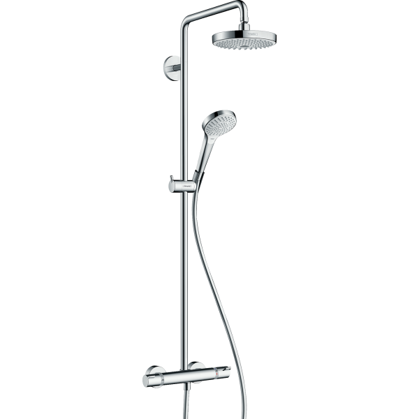 Душевая система Hansgrohe Croma Select S 180 2jet 27253400 с термостатом белый/хром