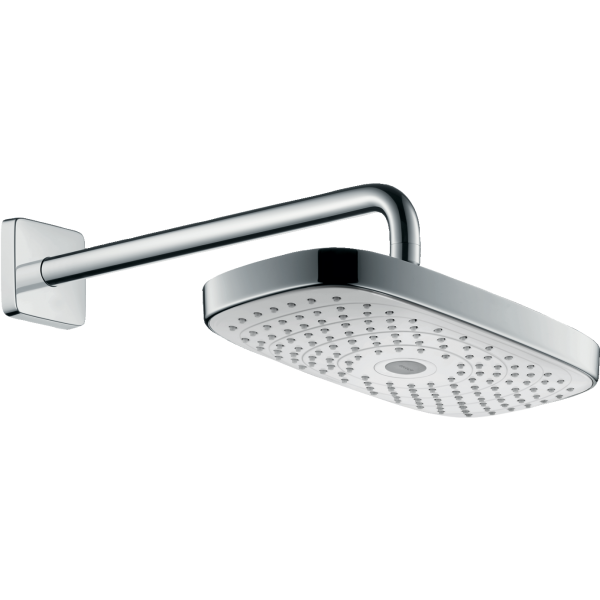 Верхний душ Hansgrohe Raindance Select E 300 2jet с держателем душа 27385400 белый/хром
