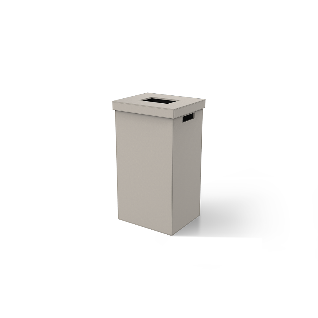 Корзина для белья напольная  DECOR WALTHER  Brownie AWB   0937549    60,5 X 38,5 X 38,5 см, имитация кожи, цвет: Taupe (темно-серо-коричневый)