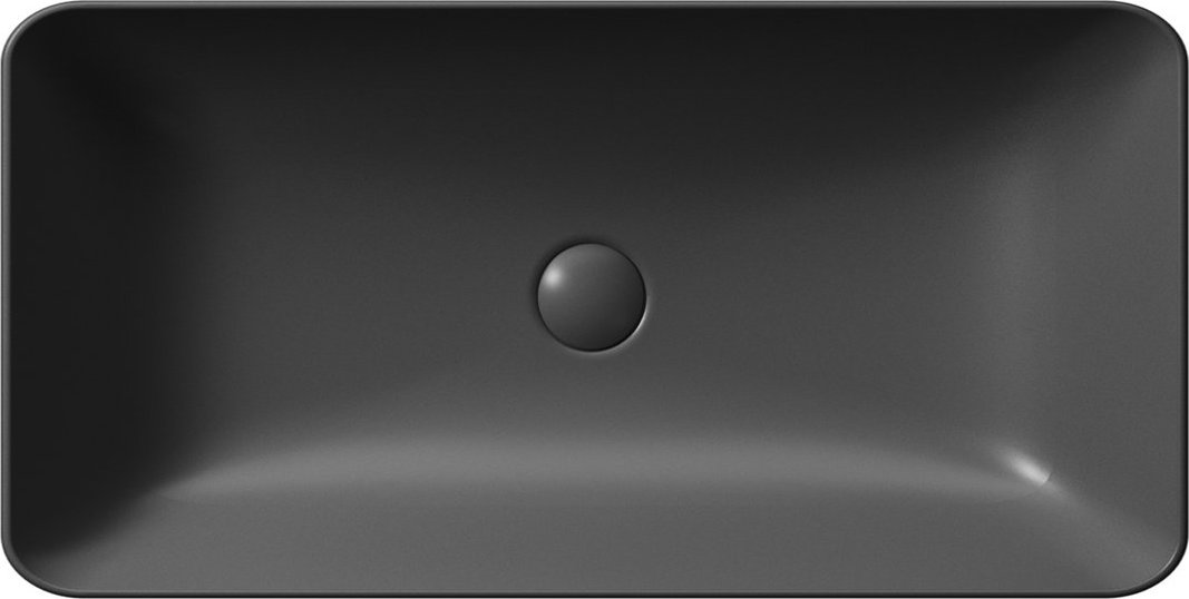 Раковина накладная GSI NUBES 904026 800х400 мм, без отверстия под смеситель, без перелива, цвет Чёрный матовый Ardesia