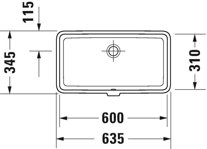 Раковина встраиваемая снизу Duravit Vero Air 0384600000 60х31см 