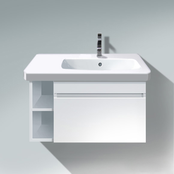 Тумба подвесная под раковину с полками Duravit DuraStyle DS639301818 белый матовый