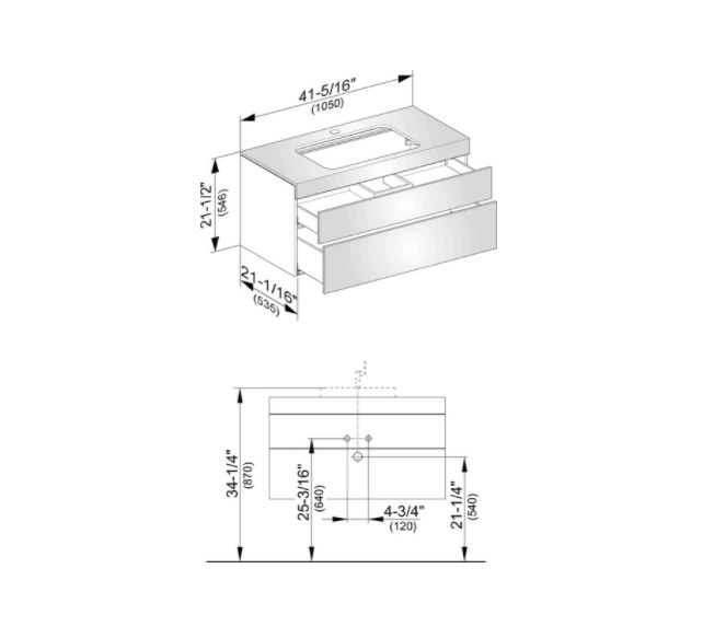 Тумба подвесная под раковину KEUCO EDITION 11 31572 380100 с отверстием под смеситель, с двумя выдвижными фронтами, корпус/фасад структурный лак, белая